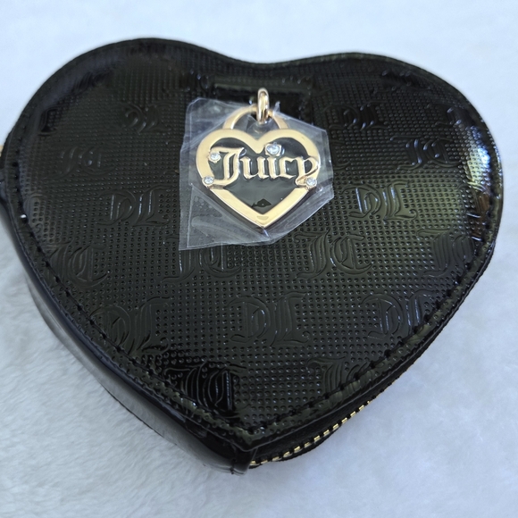 Juicy🍊 Couture "Simply Perfect" Black Heart🖤 Zip Around Coin Purse - NWT - Picture 14 of 16